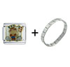 Young Patriot  Boy   Italian   Charm  Bracelet