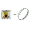 Girl With A Valentine Italian  Charm  Bracelet