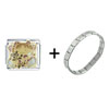 Girl And Teddy  Bear  Italian Charm Bracelet