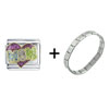 Heart  Mom  Italian Charm Bracelet