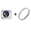  Egyptian  Anubis Dog Combination Italian Charm Bracelet