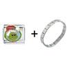 Grinch Santa In Sunglasses  Christmas   Italian   Charm  Bracelet