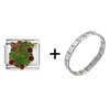 The Grinch  Ruby  Wreath Italian Charm Bracelet