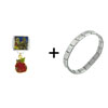 Grinch Santa In Sleigh Italian Charm Bracelet