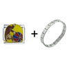 Curious George Beach  Ball  Italian Charm Bracelet