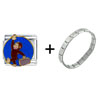 Curious George  Travel  Italian Charm Bracelet