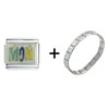 Flower  Power  Mom Italian Charm Bracelet