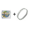 Paradise Beach Italian  Charm  Bracelet
