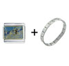 Mountain Skier Italian  Charm   Bracelet 