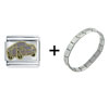 Fancy Glitter  Car   Italian   Charm  Bracelet
