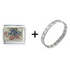  Love   You  Combination Italian Charm Bracelet