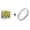 Happy Face  Balloon  Italian Charm Bracelet