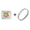 Fun  Flower   Italian   Charm  Bracelet
