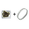 Brown  Bear  Italian Charm Bracelet