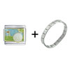 Golf Ball On Fairway Italian  Charm   Bracelet 