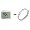 Usa  History  Book  Italian  Charm Bracelet