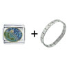 Earth And Moon Combination Italian Charm Bracelet