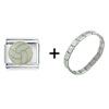  Volleyball  Italian Charm Bracelet