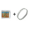  Desert  Scene Italian Charm Bracelet