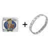 Chinese Boy &amp; Menu Italian Charm Bracelet