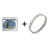 Snow Falling On Pine  Tree  Combination  Italian   Charm  Bracelet