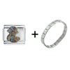 Daisy Teddy  Bear  Italian Charm Bracelet FBT_X2_V659Z_PG_STARTER