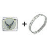 Air Force  Symbol  Italian Charm Bracelet
