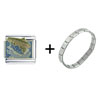  Bass  Fishing Italian Charm Bracelet