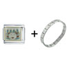  Happy Face  Cake Combination Italian Charm Bracelet