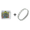 Star Of David Stained  Glass  Italian Charm Bracelet
