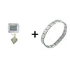  Crystal  Bling Bling Italian Charm Bracelet