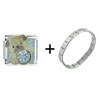 Pug March  Aquamarine  Color Italian Charm Bracelet