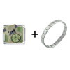 Pug  August  Peridot Color Italian Charm Bracelet