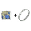 Pug September  Sapphire  Color Italian Charm Bracelet