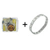 Pug  November  Topaz Color Italian Charm Bracelet