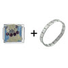Pug In  Collar  Italian Charm Bracelet