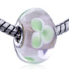Round Shaped Translucent Flower European Beads