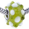 Round Lime Green Murano Glass European Beads