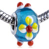 Flag Snowman  Italian   Murano   Glass  European Beads