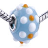  Blue  Spots  Murano   Glass  European Beads GB214