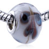 Cream Butterfly Murano Glass European Beads