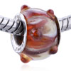  Red  Texture Dot Jane  Murano   Glass  European Beads