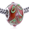  Red  Leaf Kate  Murano  Glass European Beads