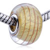Green Spots Murano Glass European Beads