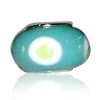 Bright White And Yellow Circle  Murano   Glass  European Beads