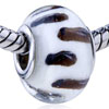 Brown Spots Murano  Glass  European Beads