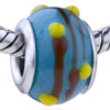  Red  Striped And Yellow Texture Dots  Murano  Glass European  ... 