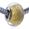 Pugster Golden Quicksand Murano Glass Bead