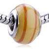  Gold  Lines  Murano  Glass European Beads