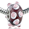  Pink  Blain  Murano   Glass  European Beads